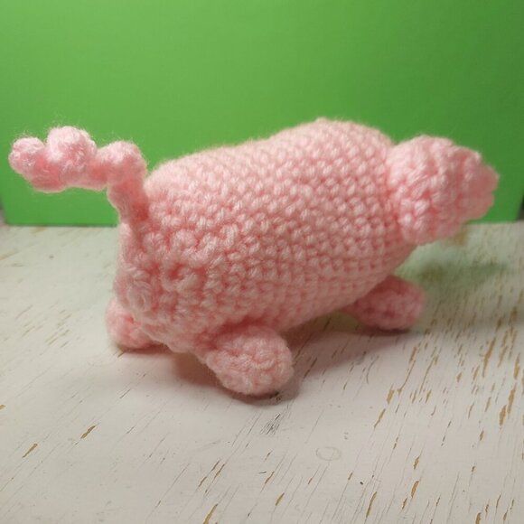 Pink Pig Handmade Crochet Animal Gift Idea for Anyone Cute Fun Unique Decoration - Picture 6 of 10